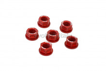 6 flange nuts Kit M10X1